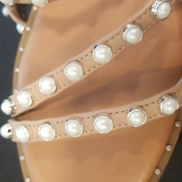 💕STEVE MADDEN💕 Zildam Embellished Sandals ~ Brown/Tan 8.5 NWT - Picture 5 of 7